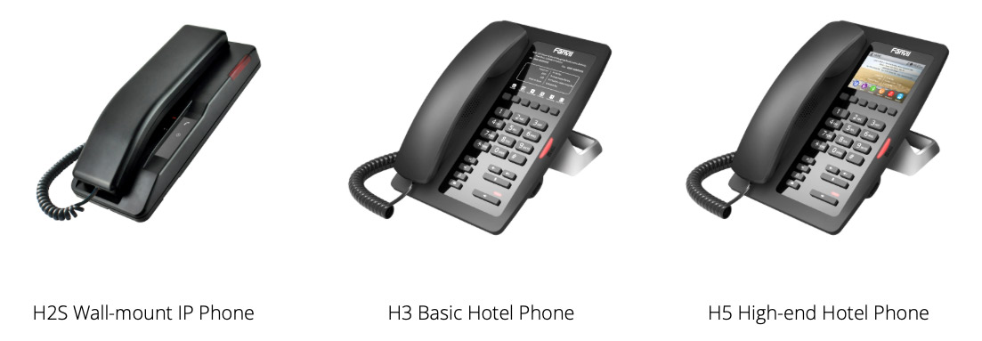 Рис. 1 – VoIP телефони для готелів Fanvil H-серія