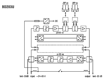 Блок-схема підсилювача BD203U