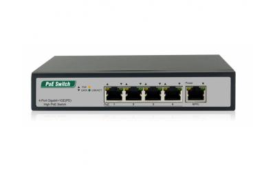 Гігабітний POE/Ethernet репітор FoxGate PR-104G [GE: 4 x RJ-45 PSE + 1 x RJ-45 PD] - зображення 1