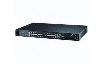 24-портовий комутатор L3+ Fast Ethernet з 4 портами Gigabit Ethernet ZyXEL ES-4124 - зображення 1