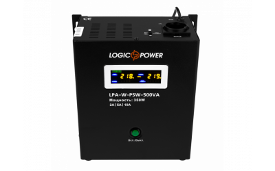 ДБЖ LogicPower LPA-W-PSW-500VA  (350 Вт, ток заряду 5A/10A, зовнішня батарея 12В) - зображення 4