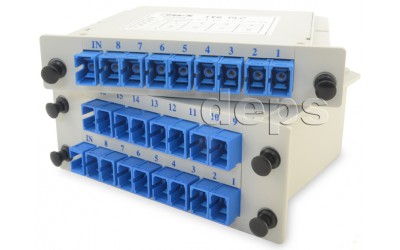 Оптичні корпусні дільники (DIN/LGX) Coupler PLC-1×8-3-SC/UPC - зображення 3