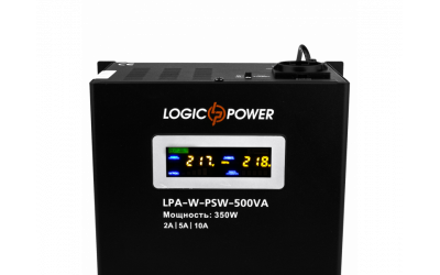 ДБЖ LogicPower LPA-W-PSW-500VA  (350 Вт, ток заряду 5A/10A, зовнішня батарея 12В) - зображення 3
