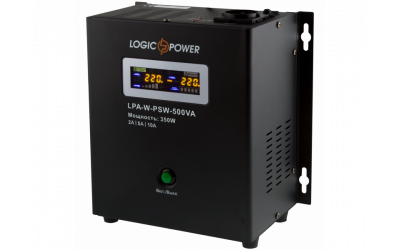 ДБЖ LogicPower LPA-W-PSW-500VA  (350 Вт, ток заряду 5A/10A, зовнішня батарея 12В) - зображення 1