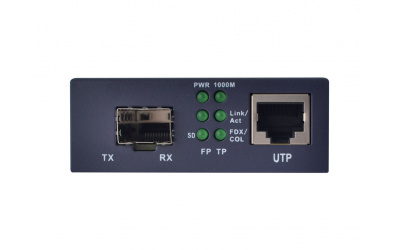 1000Base-TX SFP медіаконвертор із зовнішнім БЖ - зображення 3