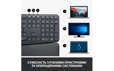 Бездротова клавіатура Logitech ERGO K860 for business - зображення 9