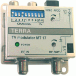 Перестраиваемый двухполосный ТВ модулятор TERRA MT17
