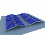 Двонаправлена баластна система кріплення сонячних панелей на плоский дах Схід-Захід Zinc E-W L-4