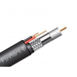 Абонентский коаксиальный кабель FinMark F690BVcu-2x0.75 POWER PVC с дополнительными токоведущими проводниками