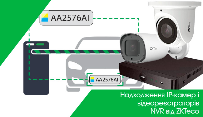 Надходження IP-камер і відеореєстраторів NVR від ZKTeco